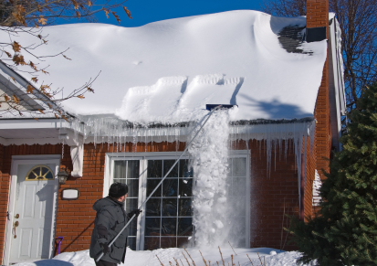 Removing Rooftop Ice and Snow with Salt