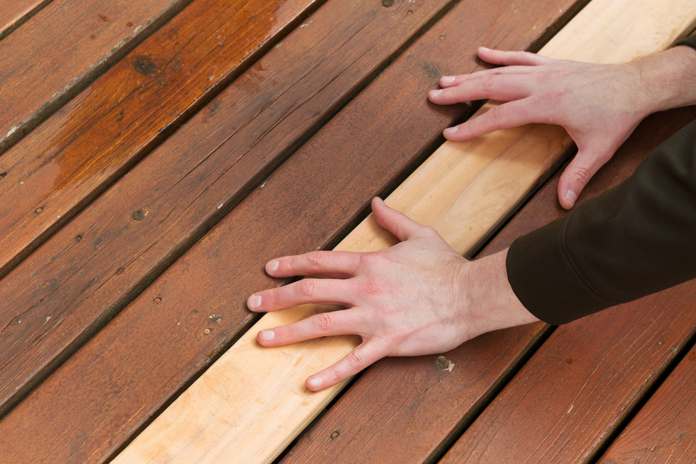 Replacing a worn, cracked deck board