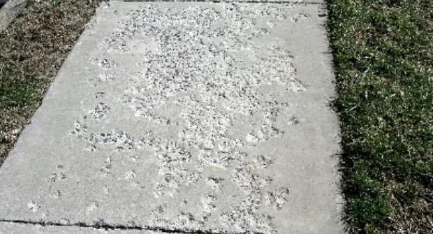 damaged sidewalk, sidewalk salt