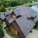 Synthetic roof viewed from drone