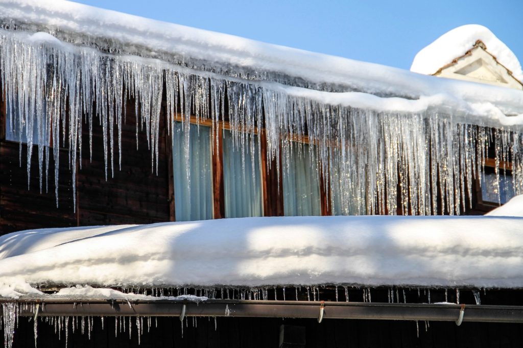 Icicles over a roof