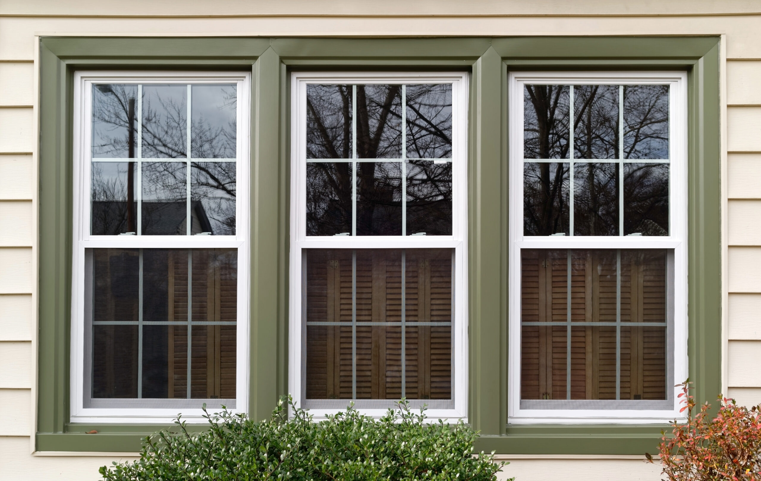 old, double-hung, window