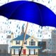 Umbrella over house