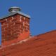 Chimney on a red roof