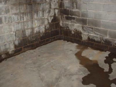 Leaking concrete basement wall