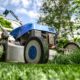 Lawnmower cutting grass