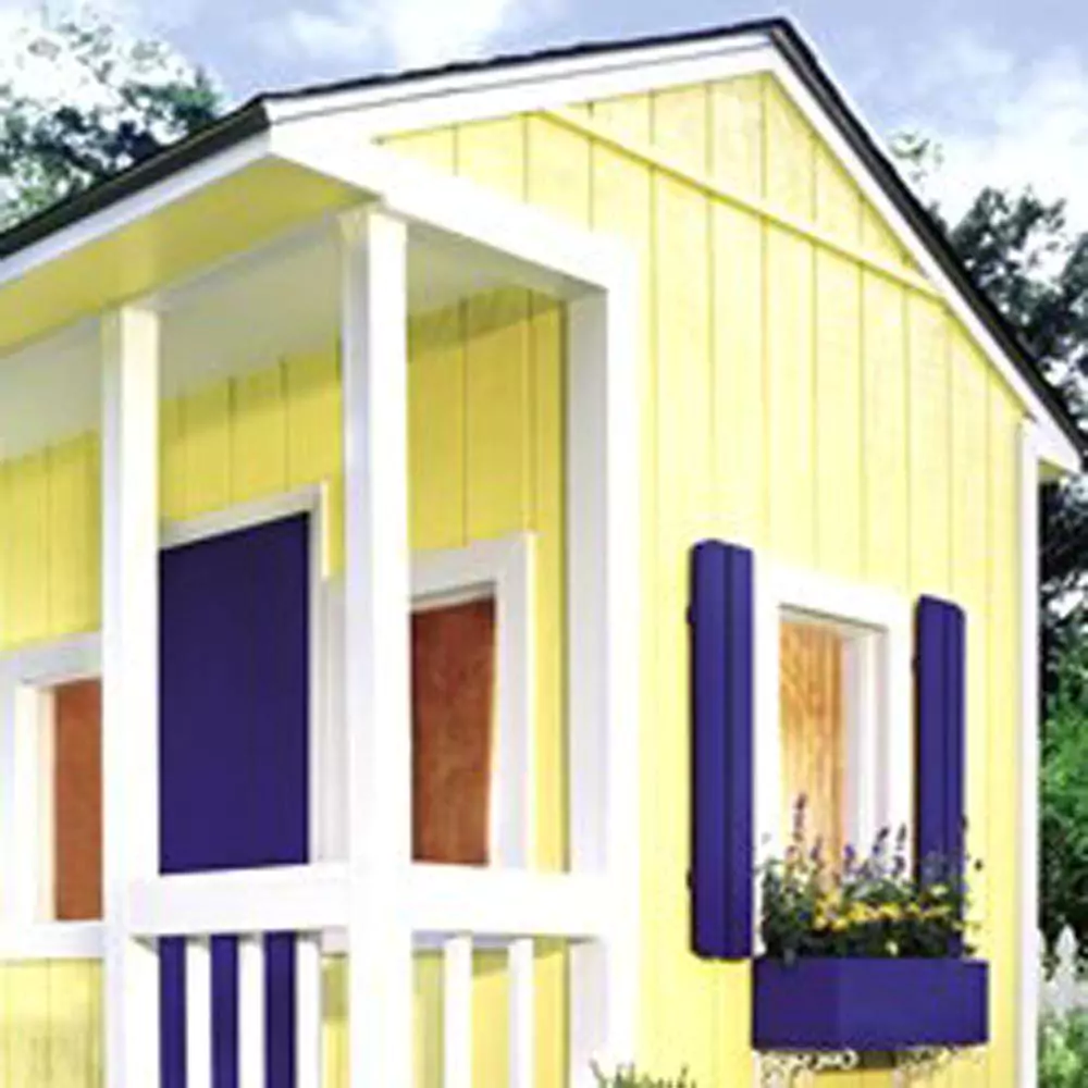 T-111 wood siding on a small house