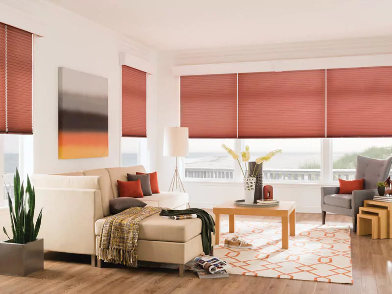 Cellular shades help reduce the feeling of drafts from windows