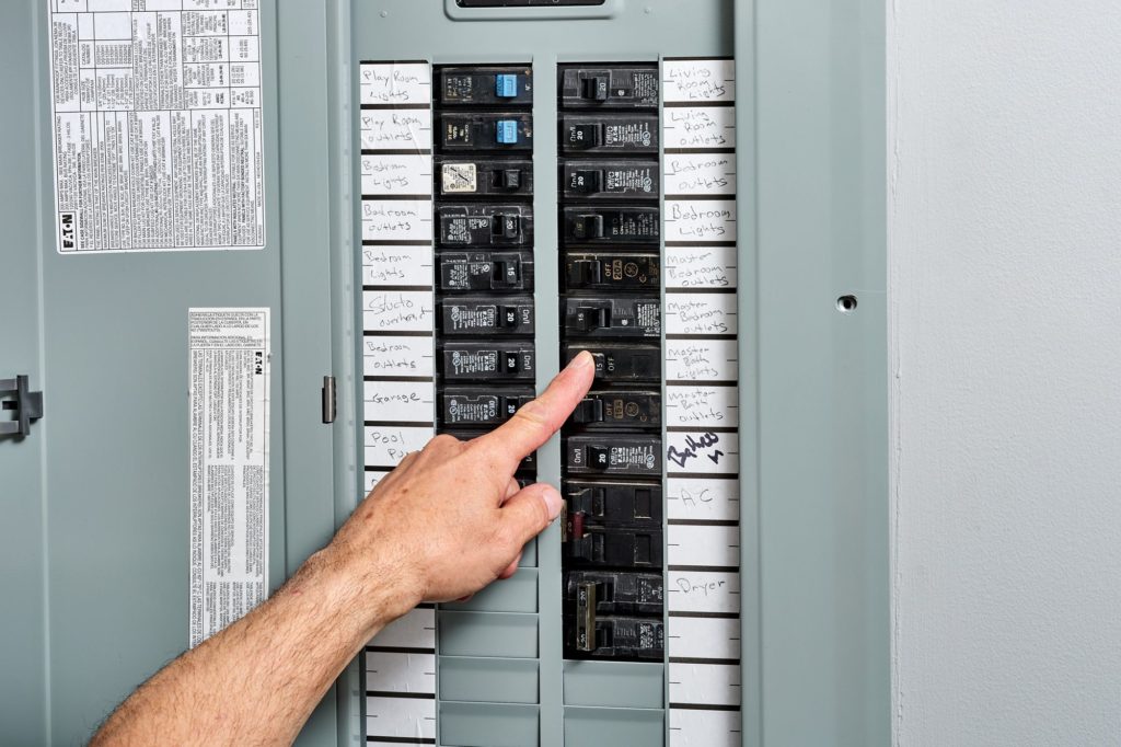 Turn off breakers in a vacant house before you leave