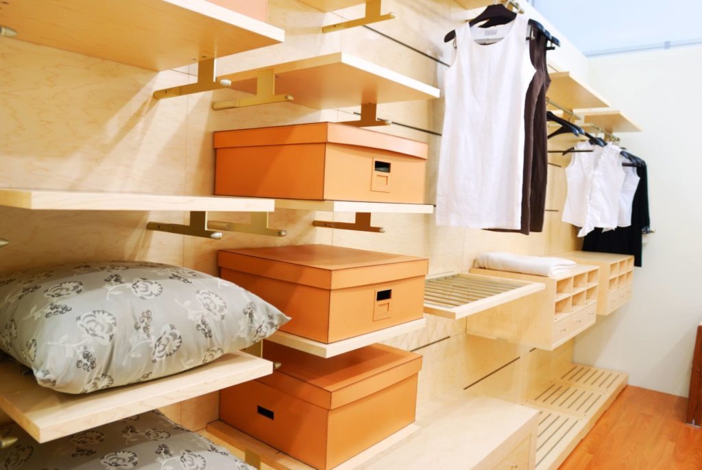 Neatly organized closet