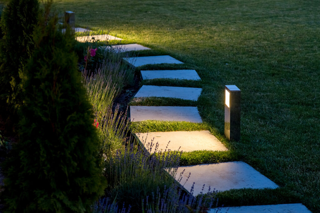 Stepping stone patch lighting