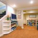 Basement floor and playroom