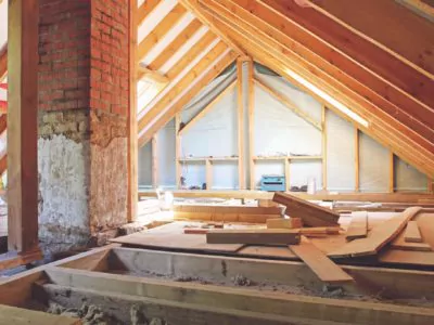 Attic flooring added to increase storage space