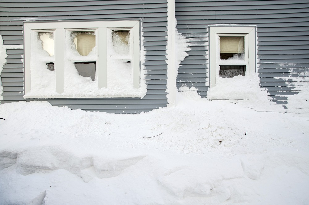 house, snow, roof