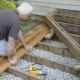 Man building a deck