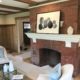 Brick fireplace