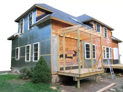 House undergoing a remodeling project