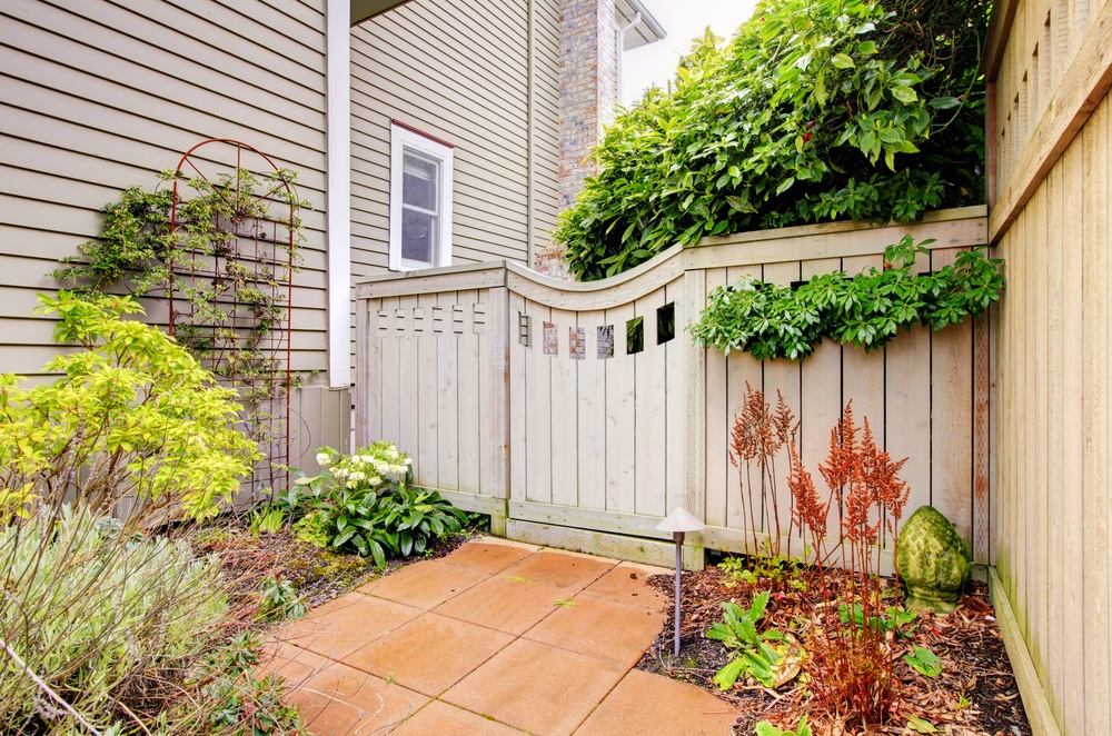 wood fence and gate