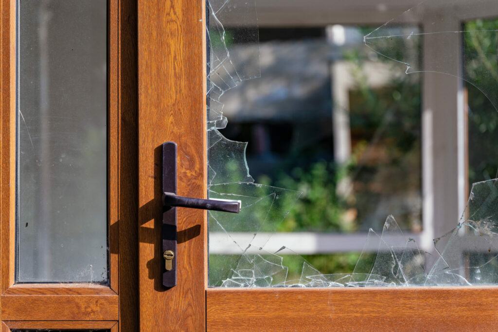 Smashed door