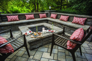 outdoor fire pit, outdoor seating