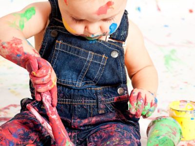 child, paint