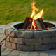 Fire pit on patio