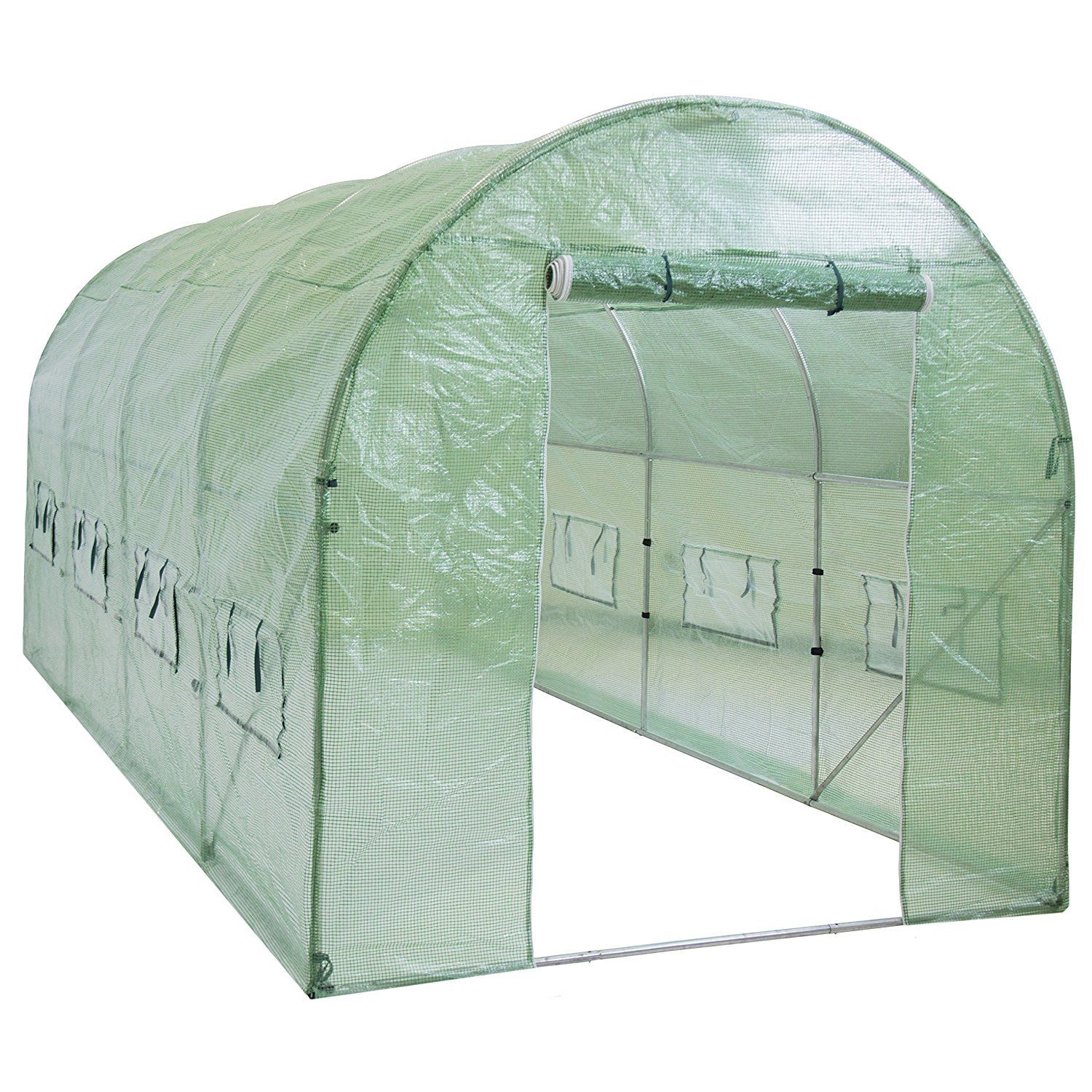 Large polytunnel greenhouse