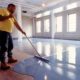 Garage floor being painted