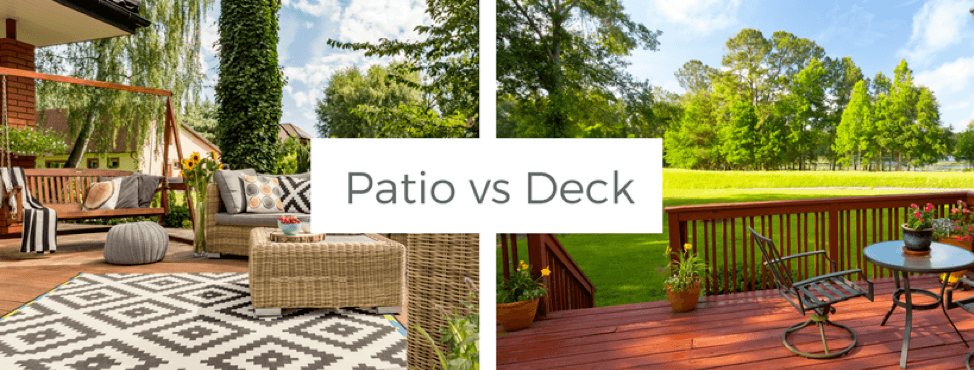 outdoor projects, patio vs. deck