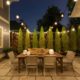 Outdoor lighting on a patio