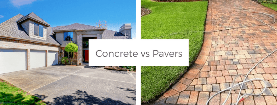 outdoor projects, concrete vs. pavers