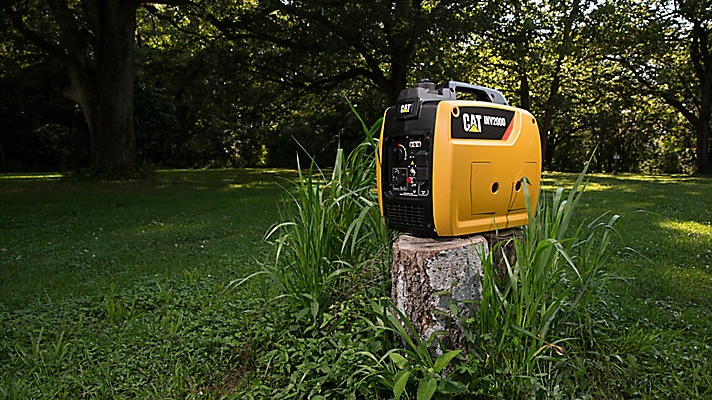 CAT INV2000 Generator in a tree stump