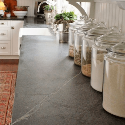 Soapstone kitchen countertop