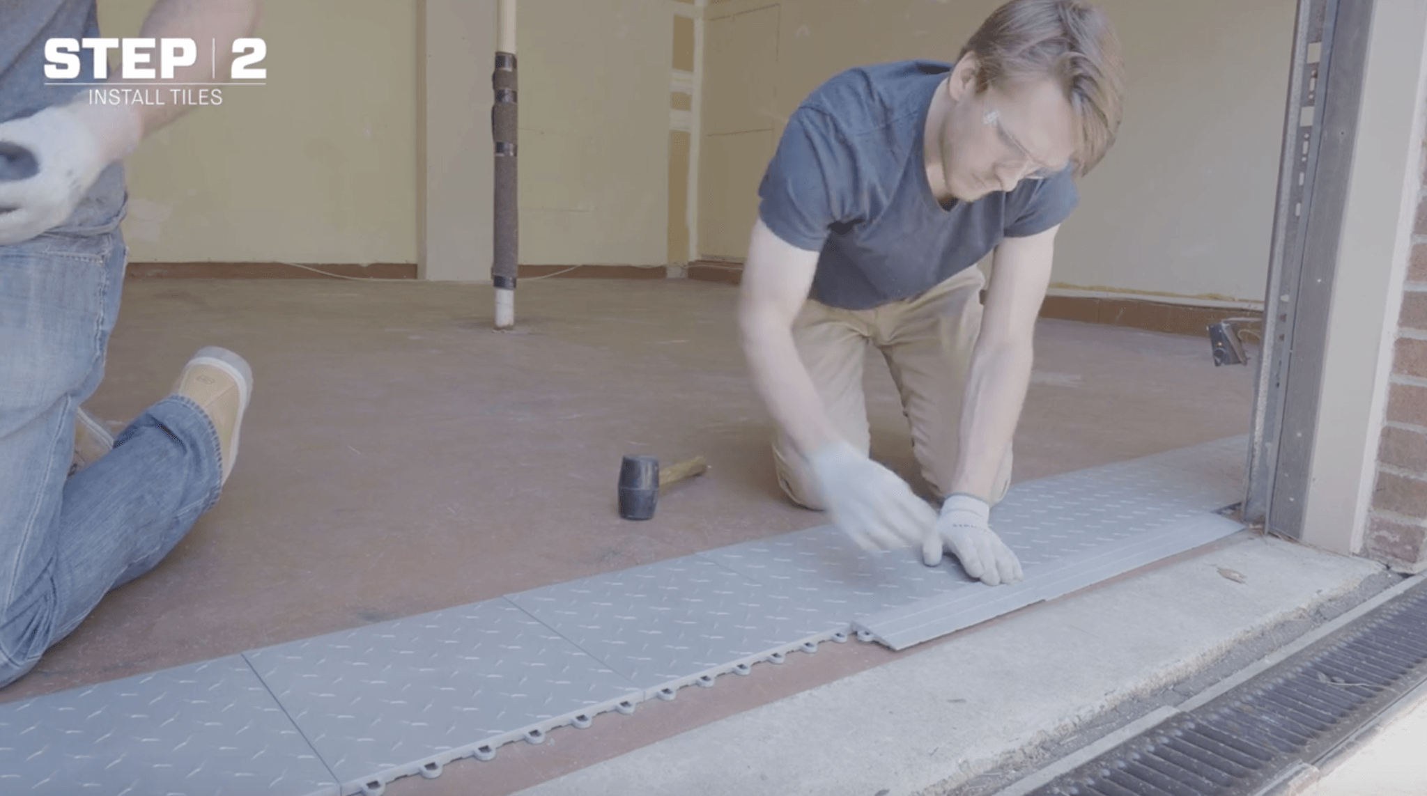 How To Tile A Garage Floor | Video » The Money Pit