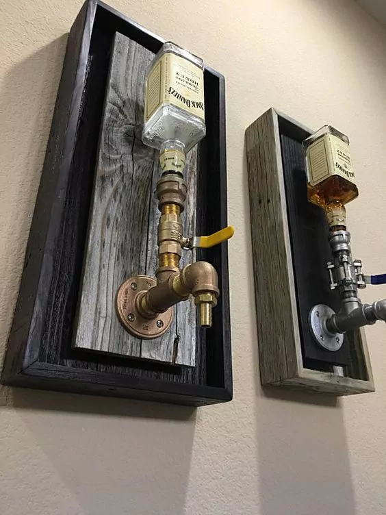Wall-mounted liquor dispenser