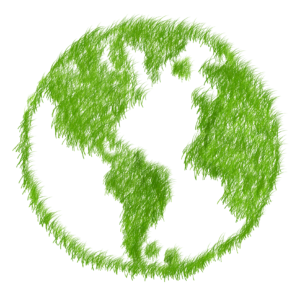 Green globe depicting an eco-friendly world