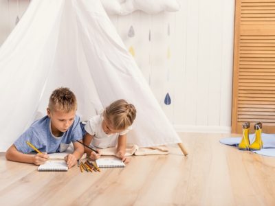 Children playing on a floor