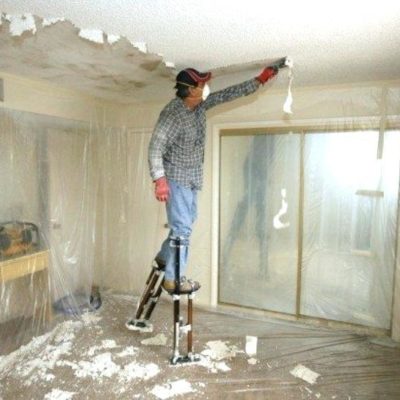 Remove popcorn ceilings