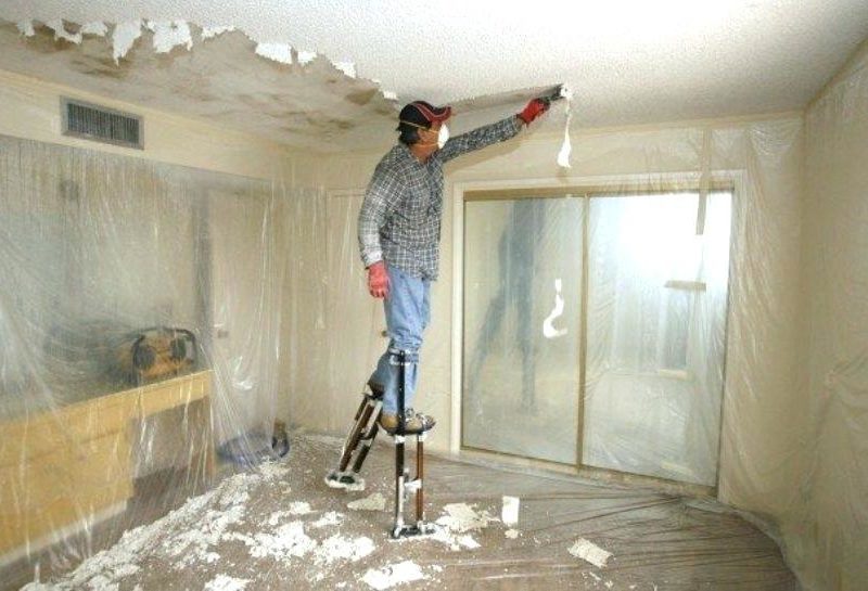 How To Remove Popcorn Ceiling And Make Smooth The Money Pit