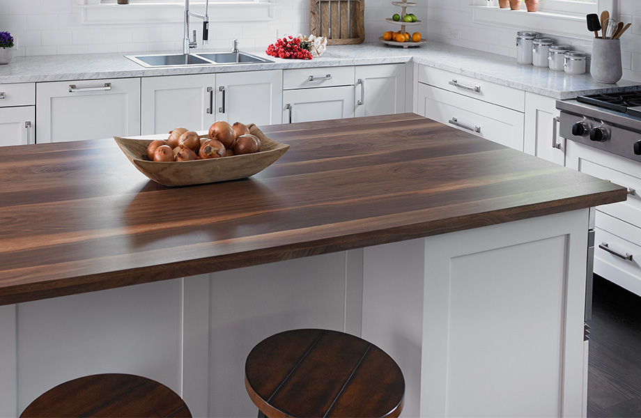 Formica kitchen cabinet in walnut wood pattern