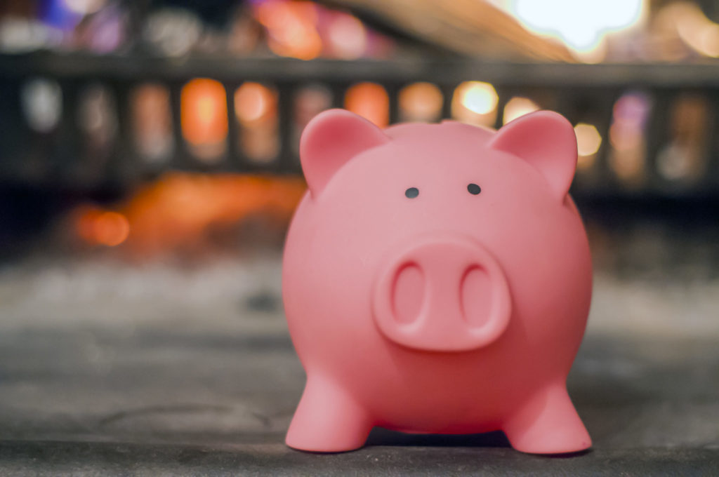 Save money with piggy bank