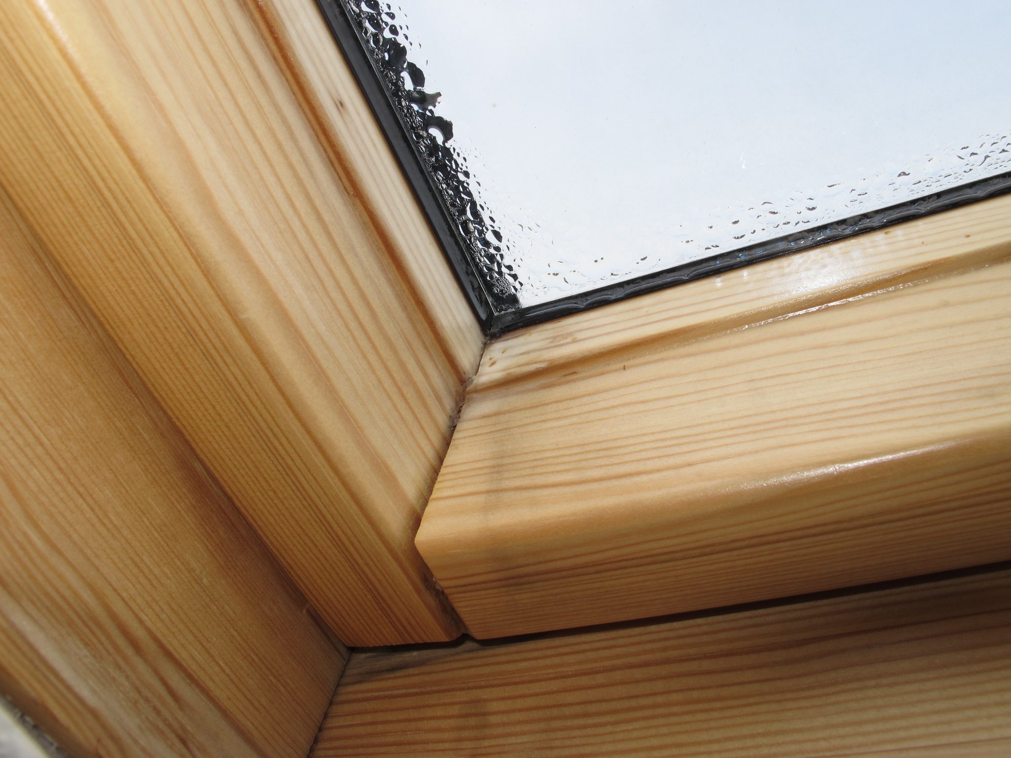 Condensation on a Wood Window