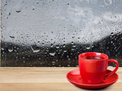 Condensation inside the glass of a window