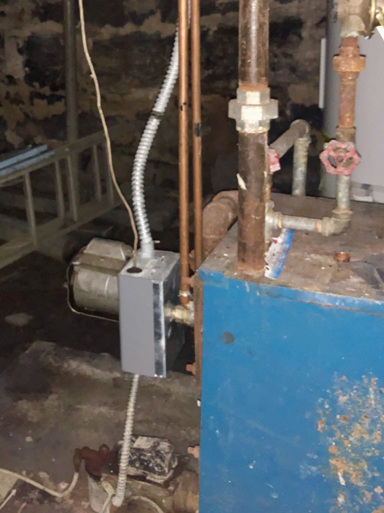 Old hot water boiler heat in basement