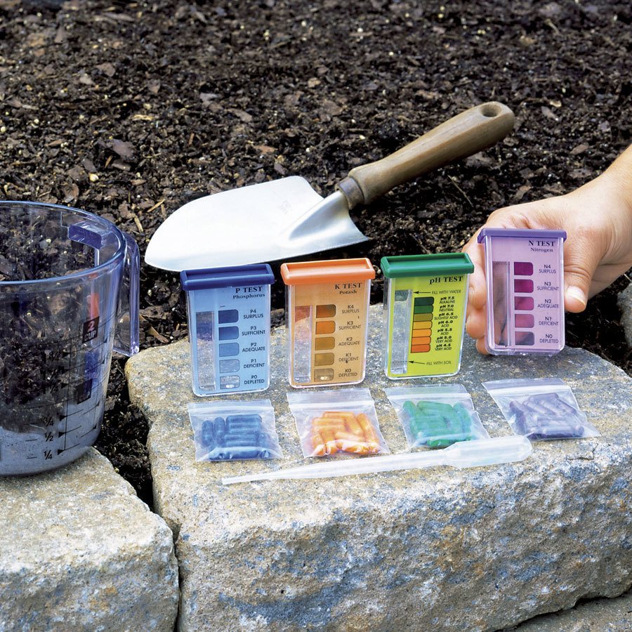 Lawn repair soil test kit