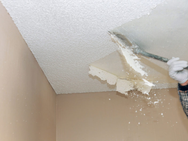 Tips To Get Rid Of Popcorn Ceiling And, How To Smooth Out Painted Popcorn Ceiling