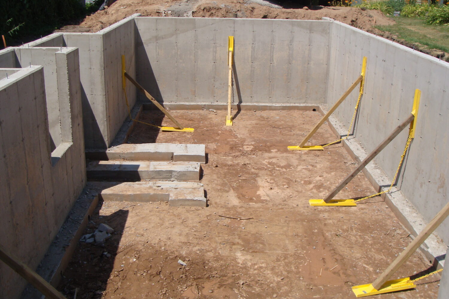 New home concrete foundation