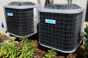 Central air conditioning outside compressor