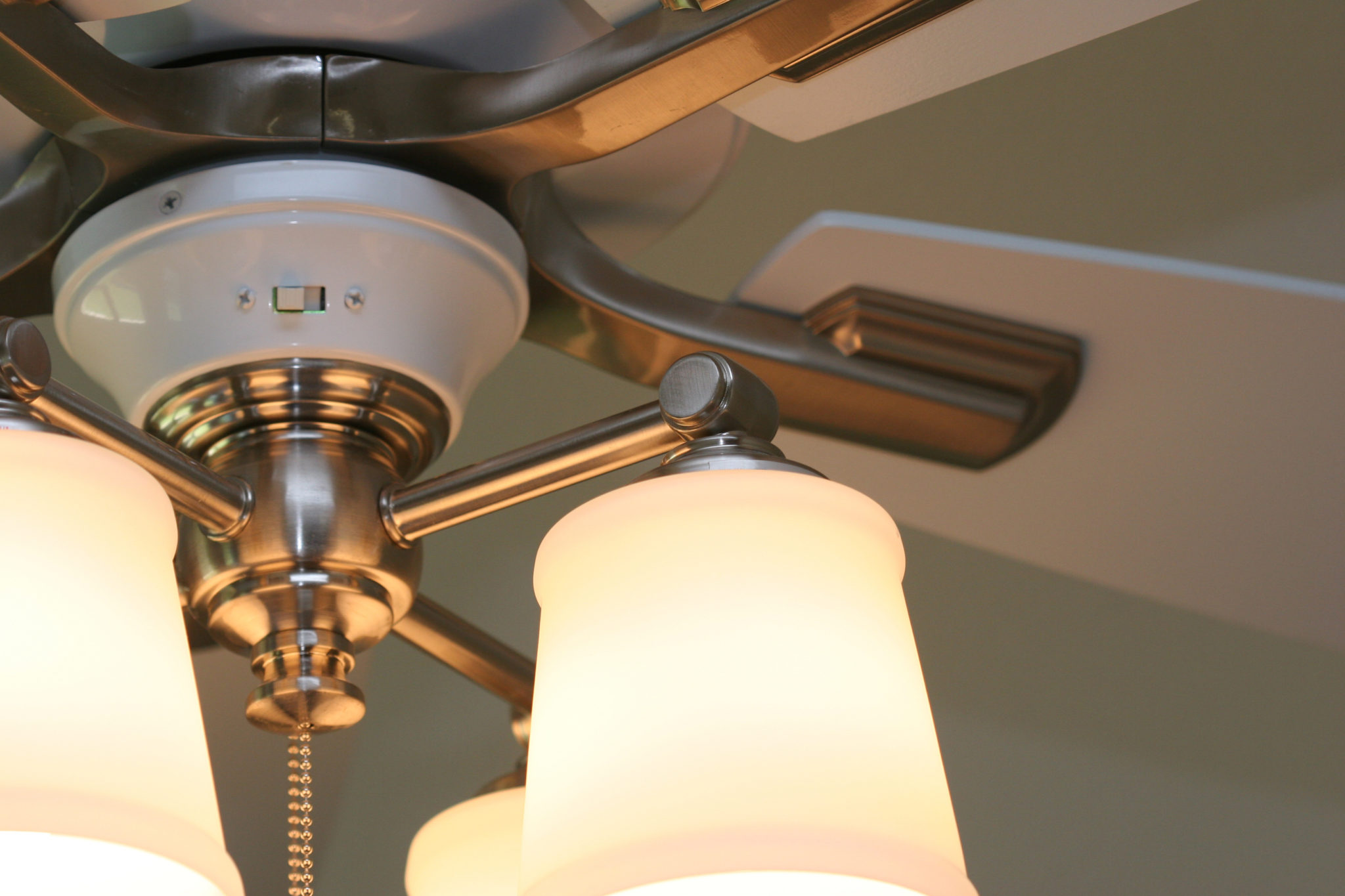 Light Fixture With A Ceiling Fan