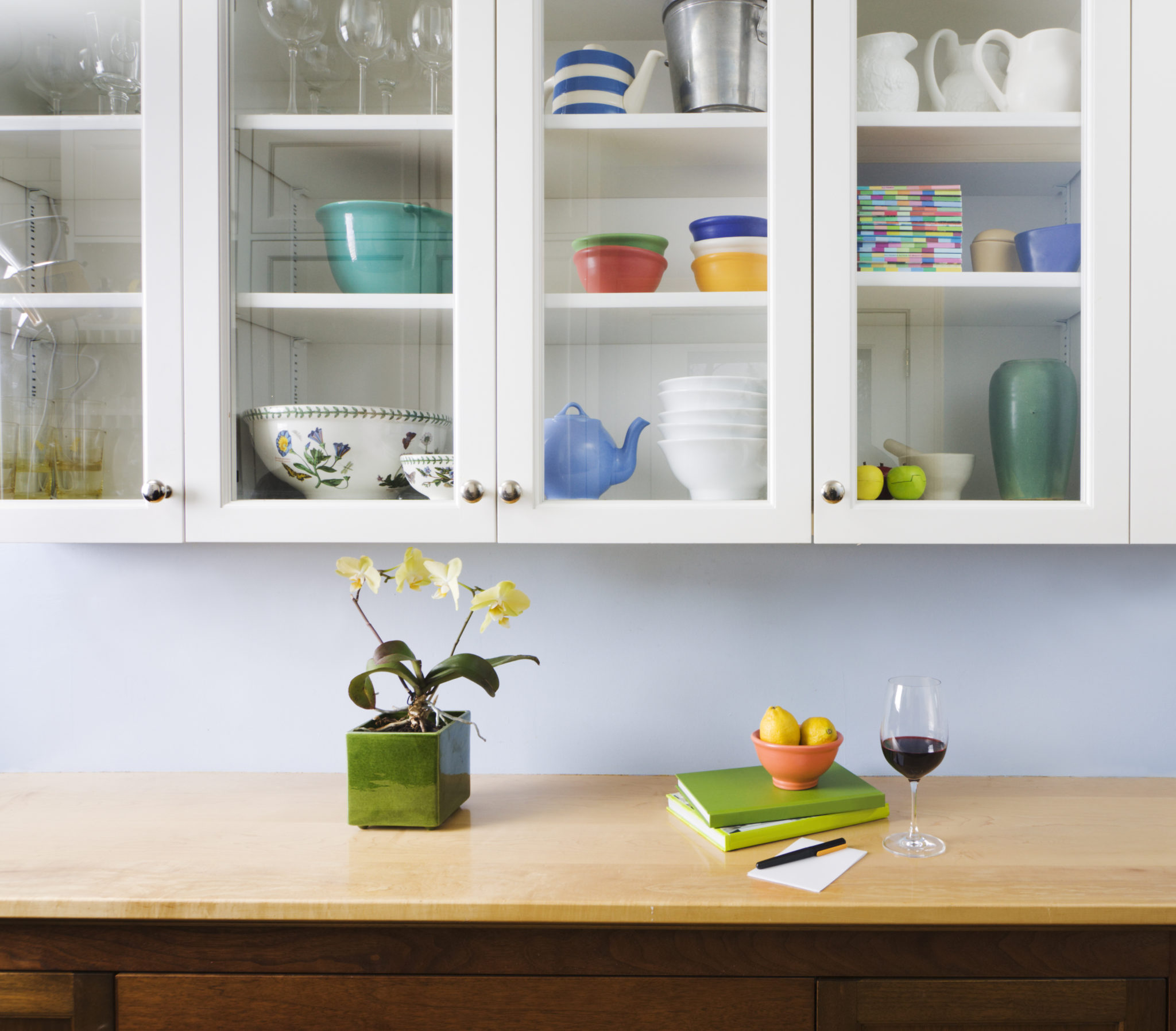 Butcher block kitchen countertop